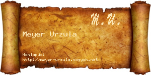 Meyer Urzula névjegykártya